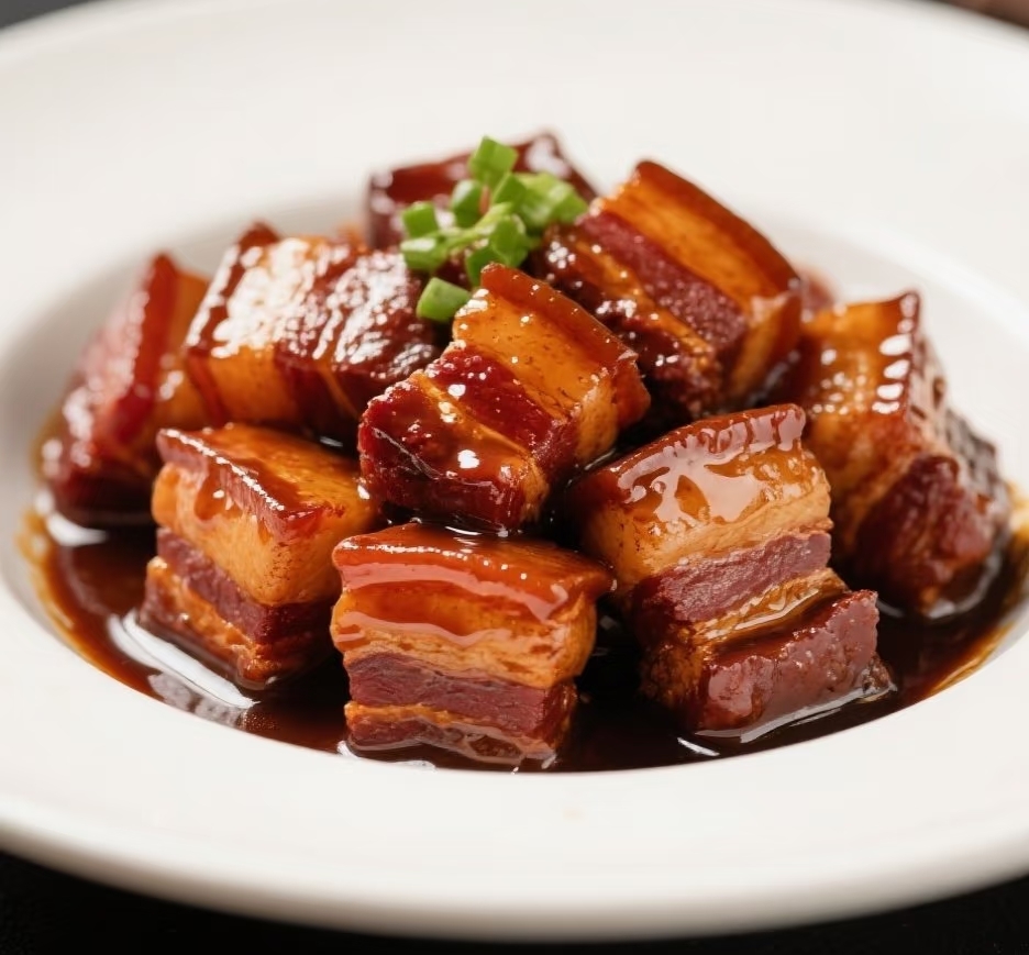 Braised pork, tribute to a leader's table