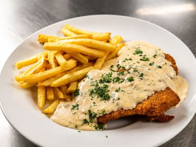 Rahmschnitzel mit oder ohne ChampionsA,C