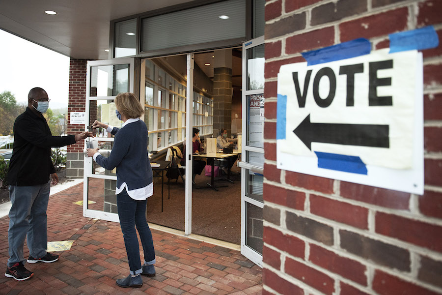 Early voting in Virginia began on Sept. 18 and voters have been lining up ever since. (Photo by Ziniu Chen, University Communications)