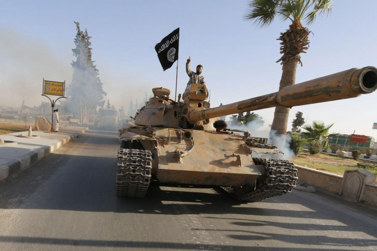 ISIS fighters in Raqqa, Syria, June 2014