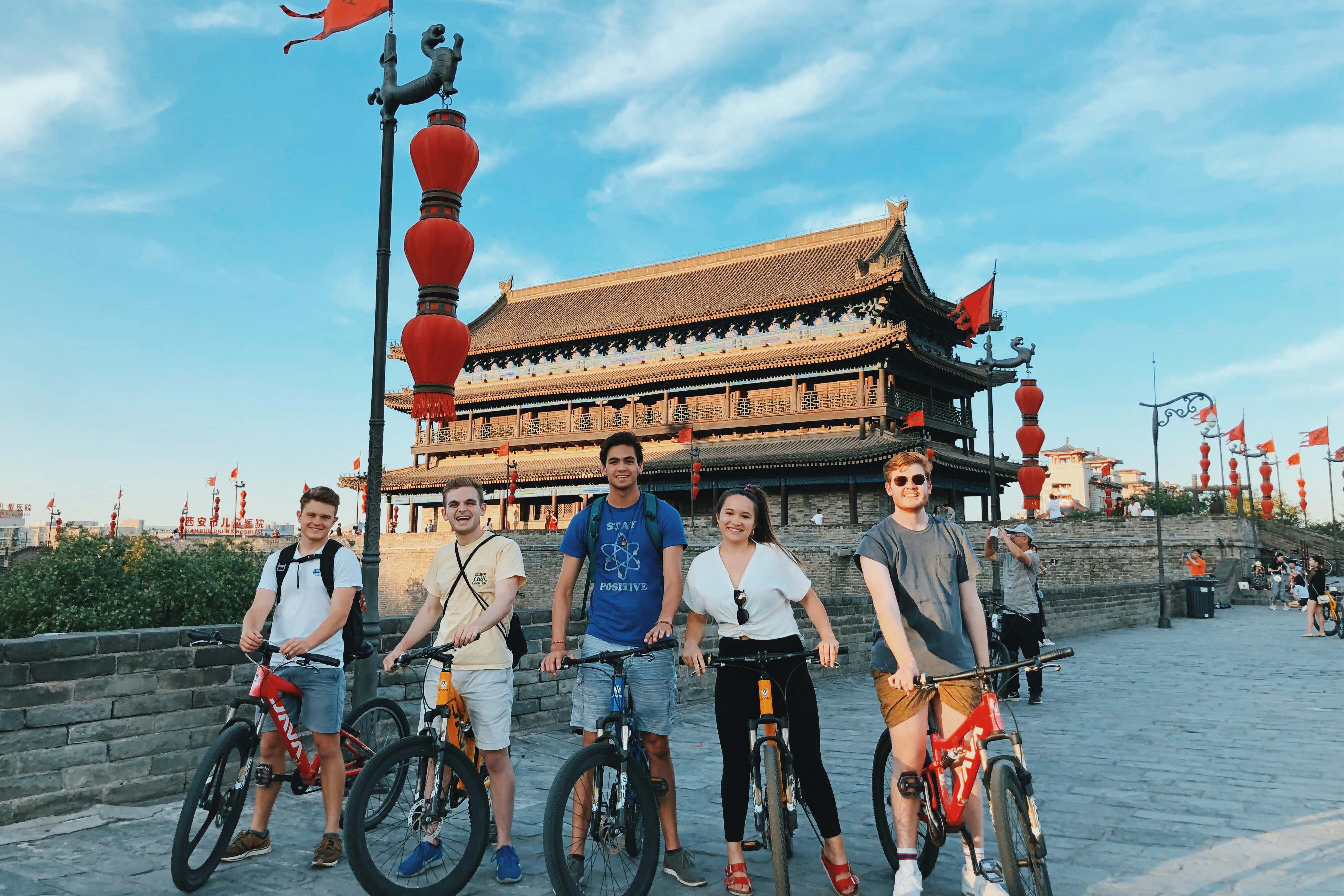 Batten student Zack Diamond in China