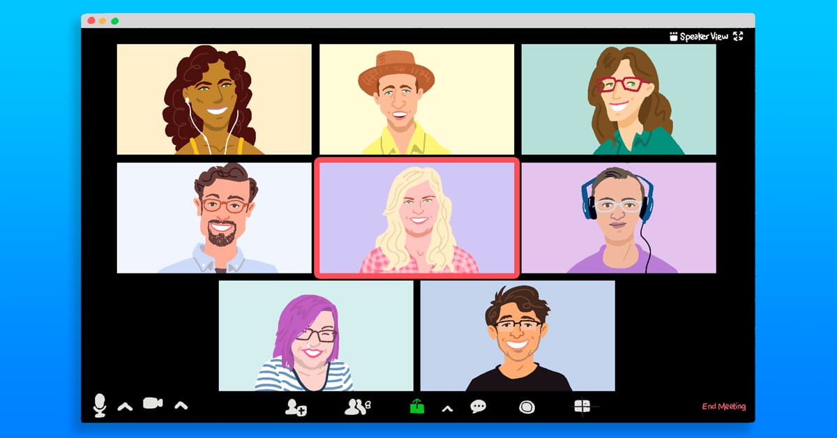 people on zoom