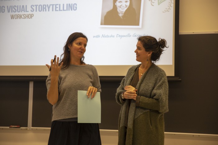 UVA Batten Kirsten Gelsdorf at the visual storytelling workshop