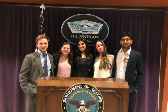 Batten students present at the Pentagon