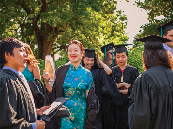 Students at graduation