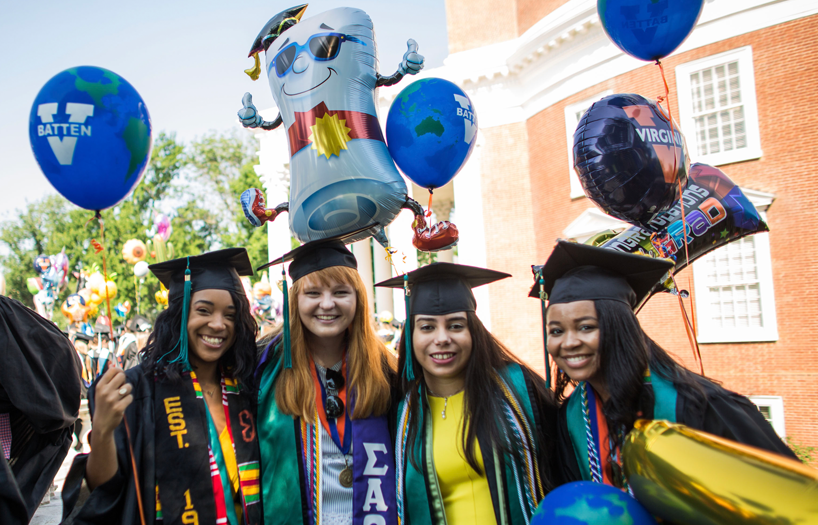 students at graduation