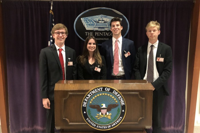 UVA Batten students present at the Pentagon