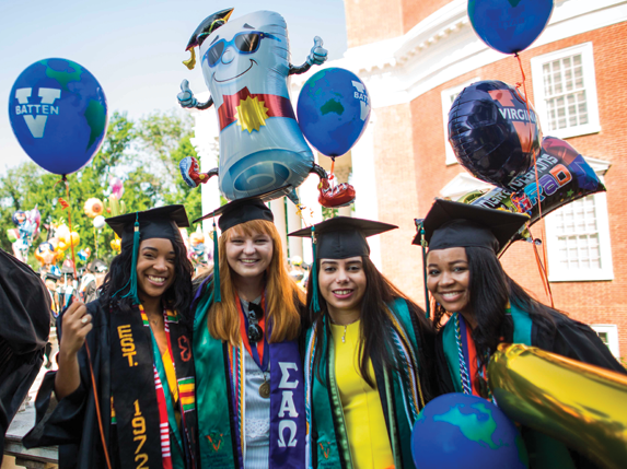 Students at graduation