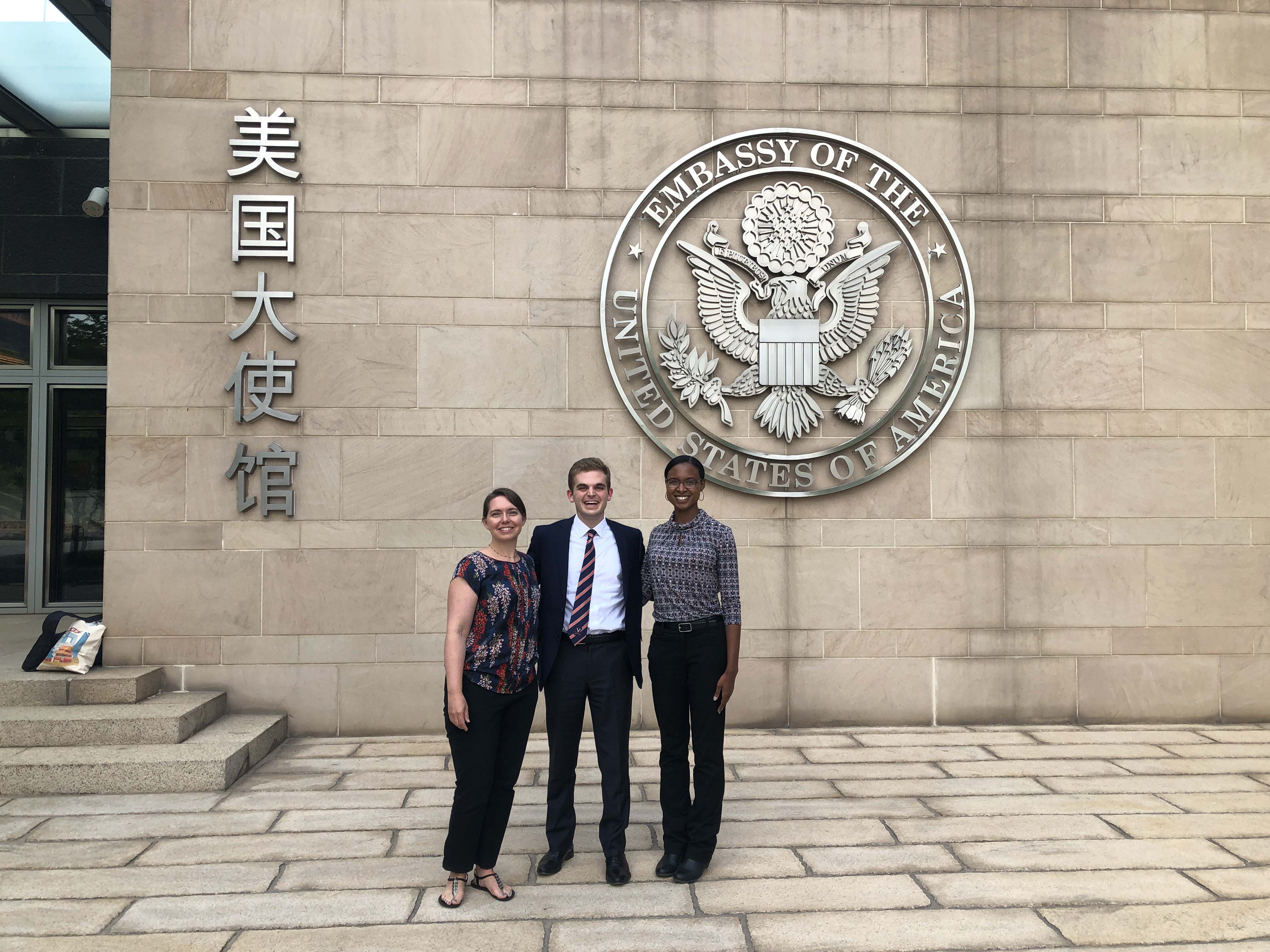 Batten student Zack Diamond in China