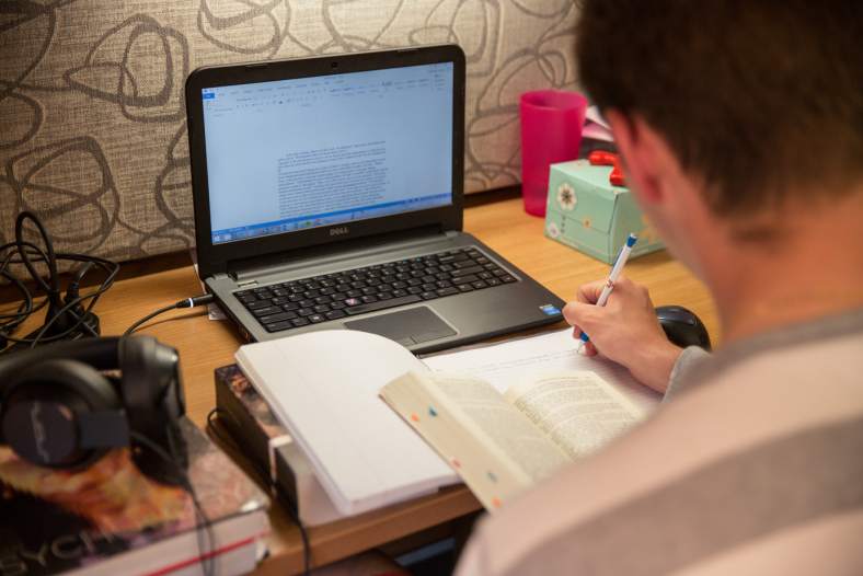 Student on laptop