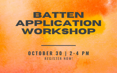 Logo for application workshop with date and time