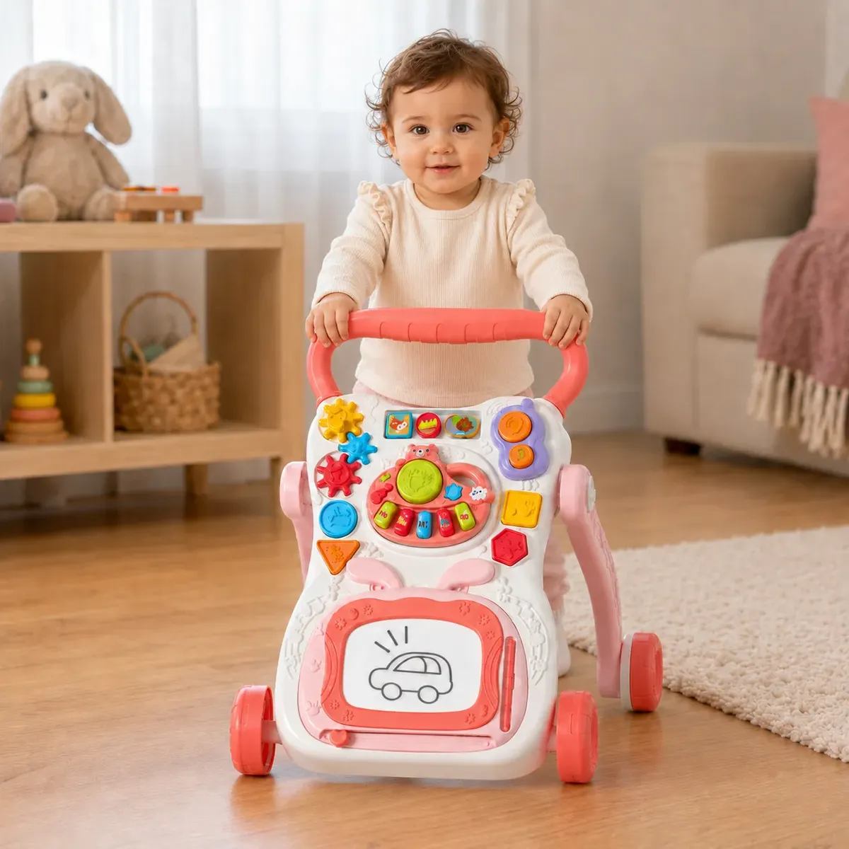 Aprende a caminar Didáctico Multifunción con Pizarra Mágica y Piano 