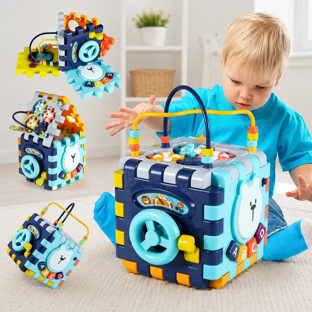 Juguete Bebe Cubo De Actividades 6 En 1 Huanger de BABY MOVIL 
