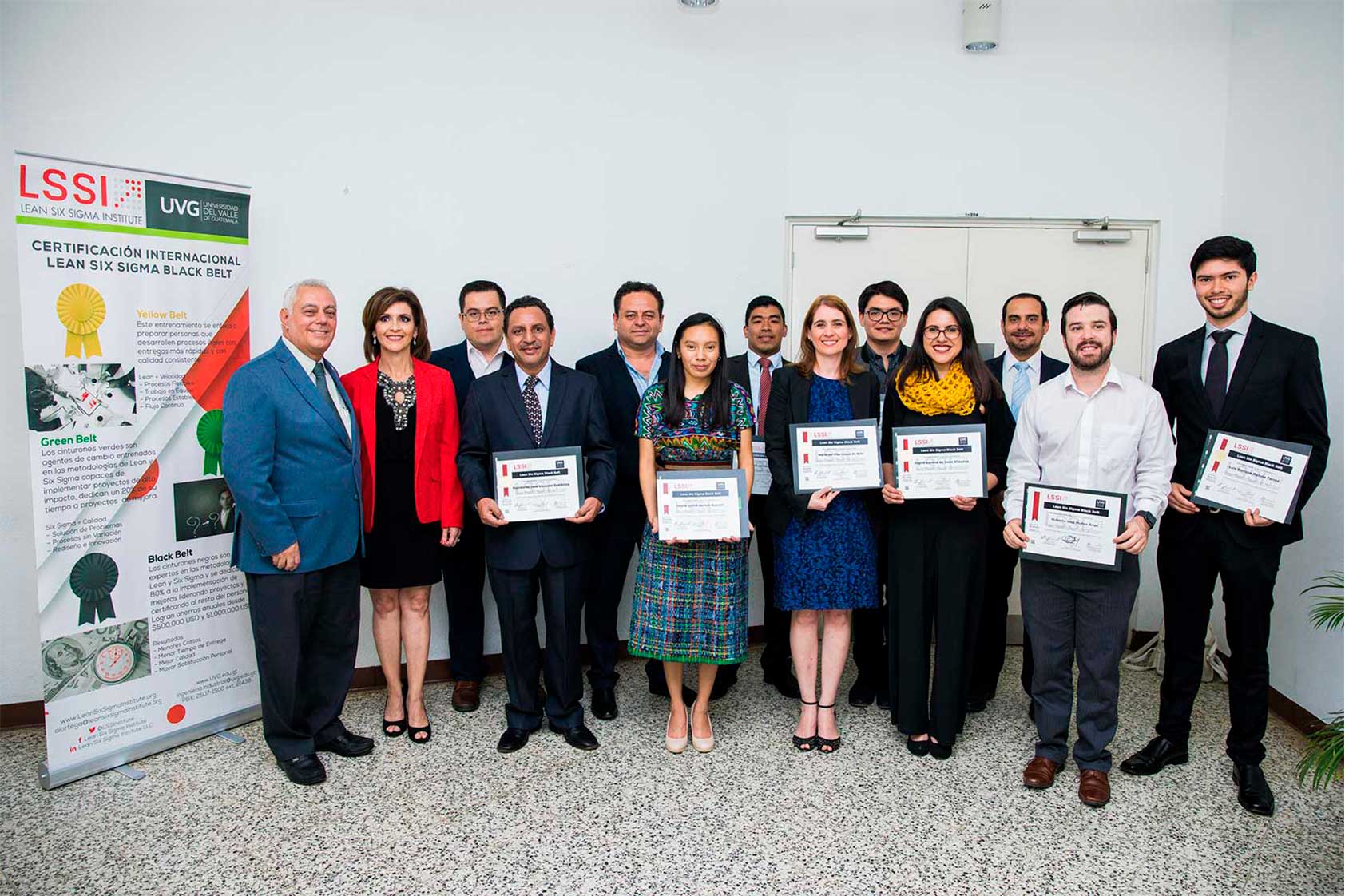 Nuevos expertos en Lean Six Sigma reciben sus certificaciones por UVG Y LSSI