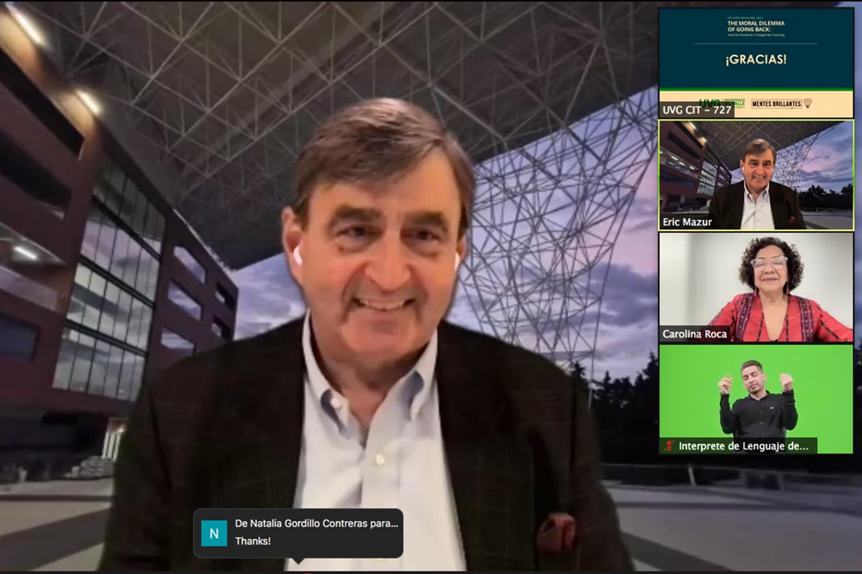 Lección inaugural UVG 2022: Eric Mazur Lección inaugural UVG 2022: Eric Mazur