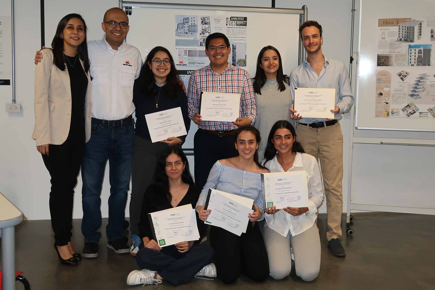 Jóvenes de Ingeniería Civil Arquitectónica destacan en concurso Concurso BIM JR, de Mixto Listo