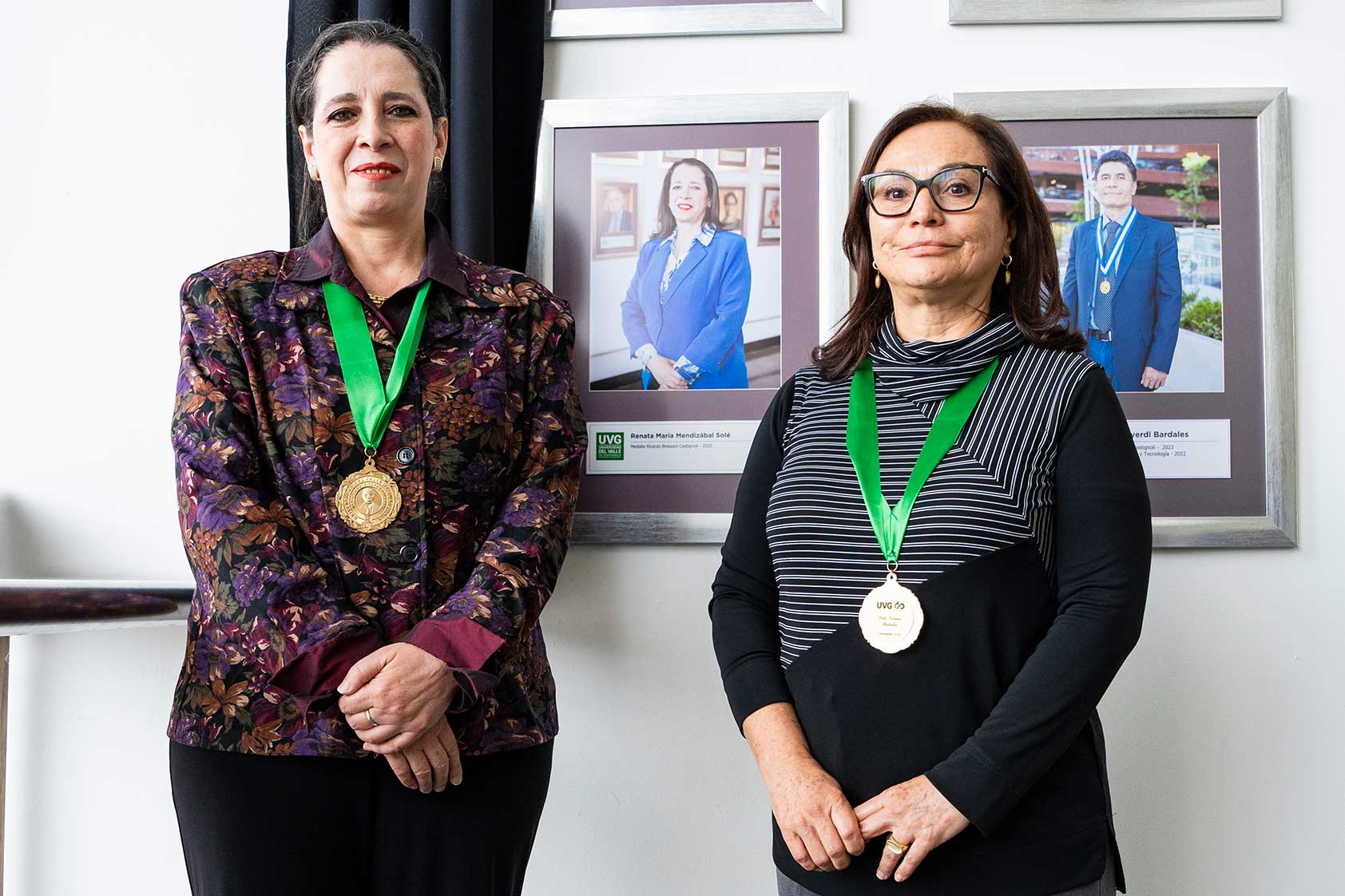 UVG reconoció a Norma Padilla y Renata Mendizábal con la Medalla Dr. Ricardo Bressani