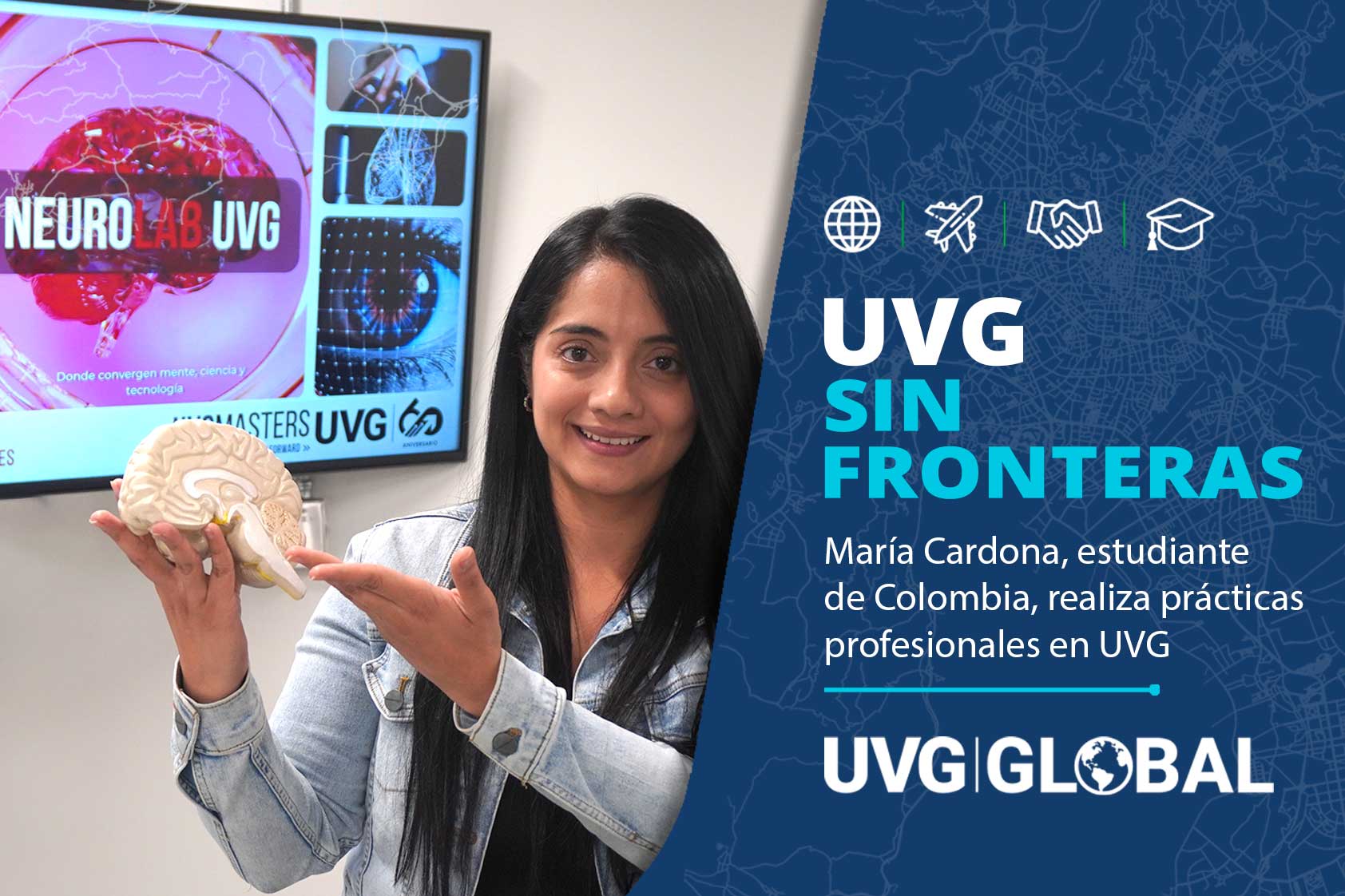 María Cardona, estudiante de Colombia, realiza prácticas profesionales en UVG