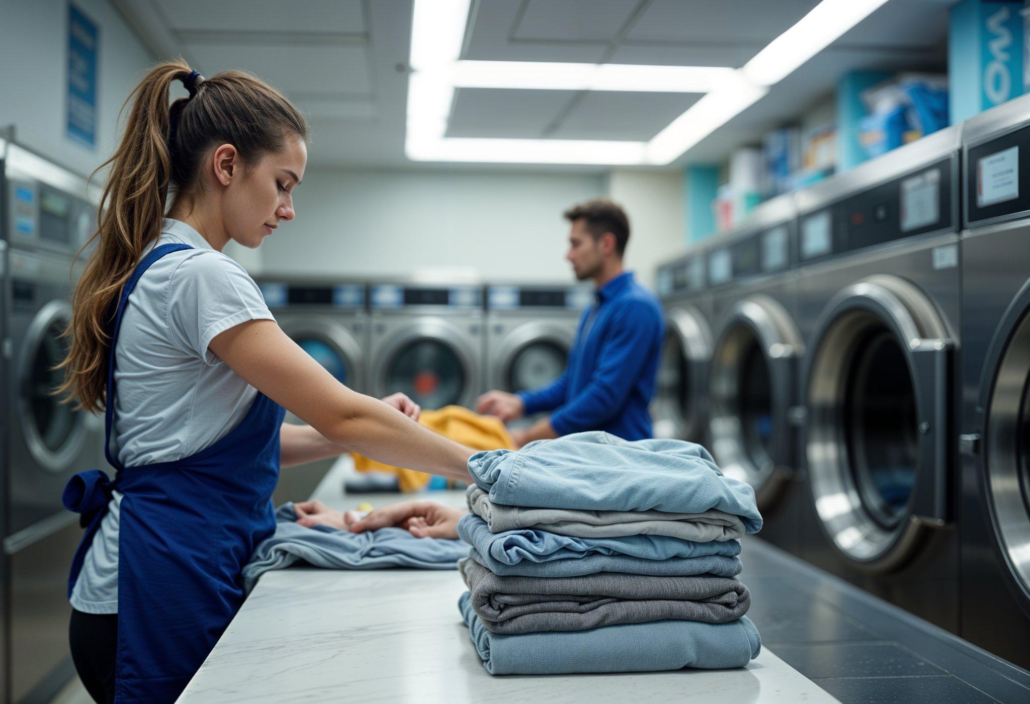 Professional wash dry and fold laundry service