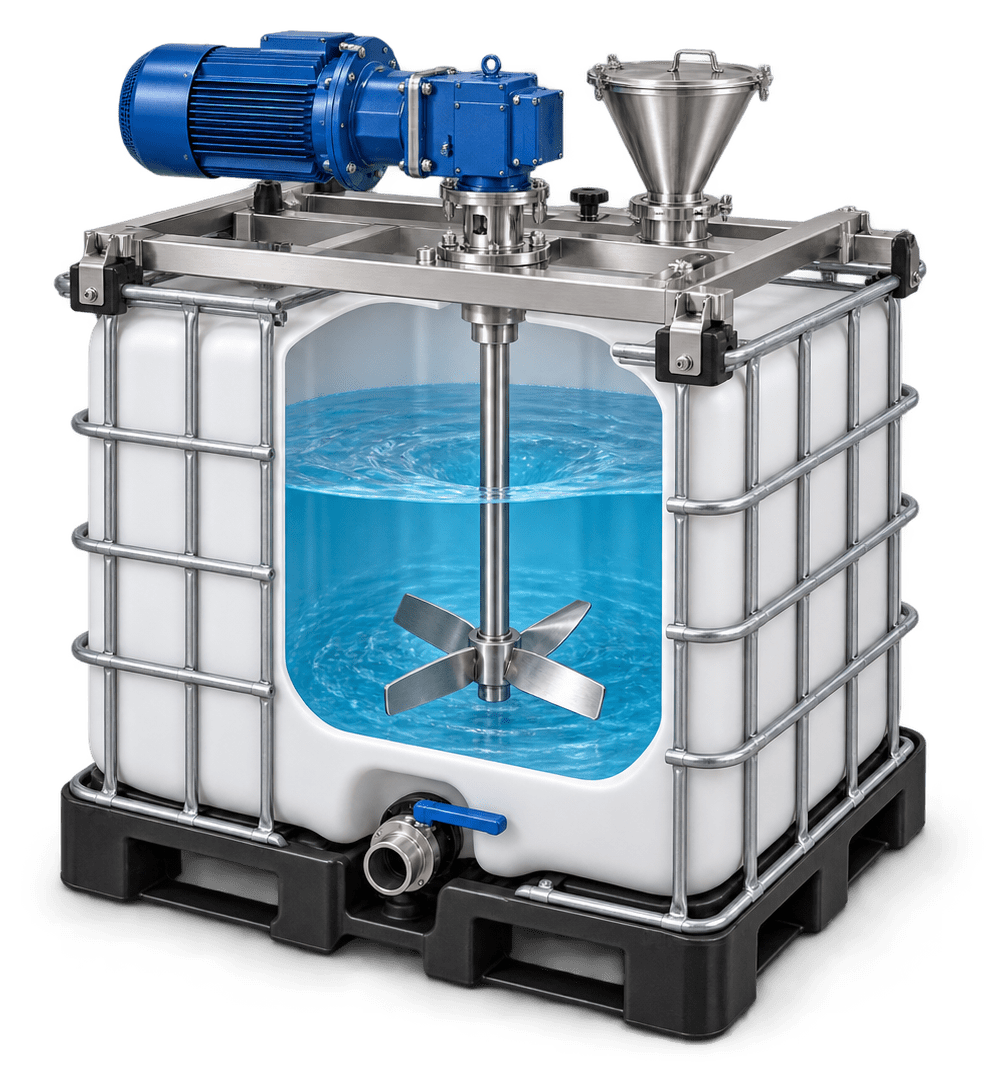 Horizontal Frame Mounted IBC Mixer