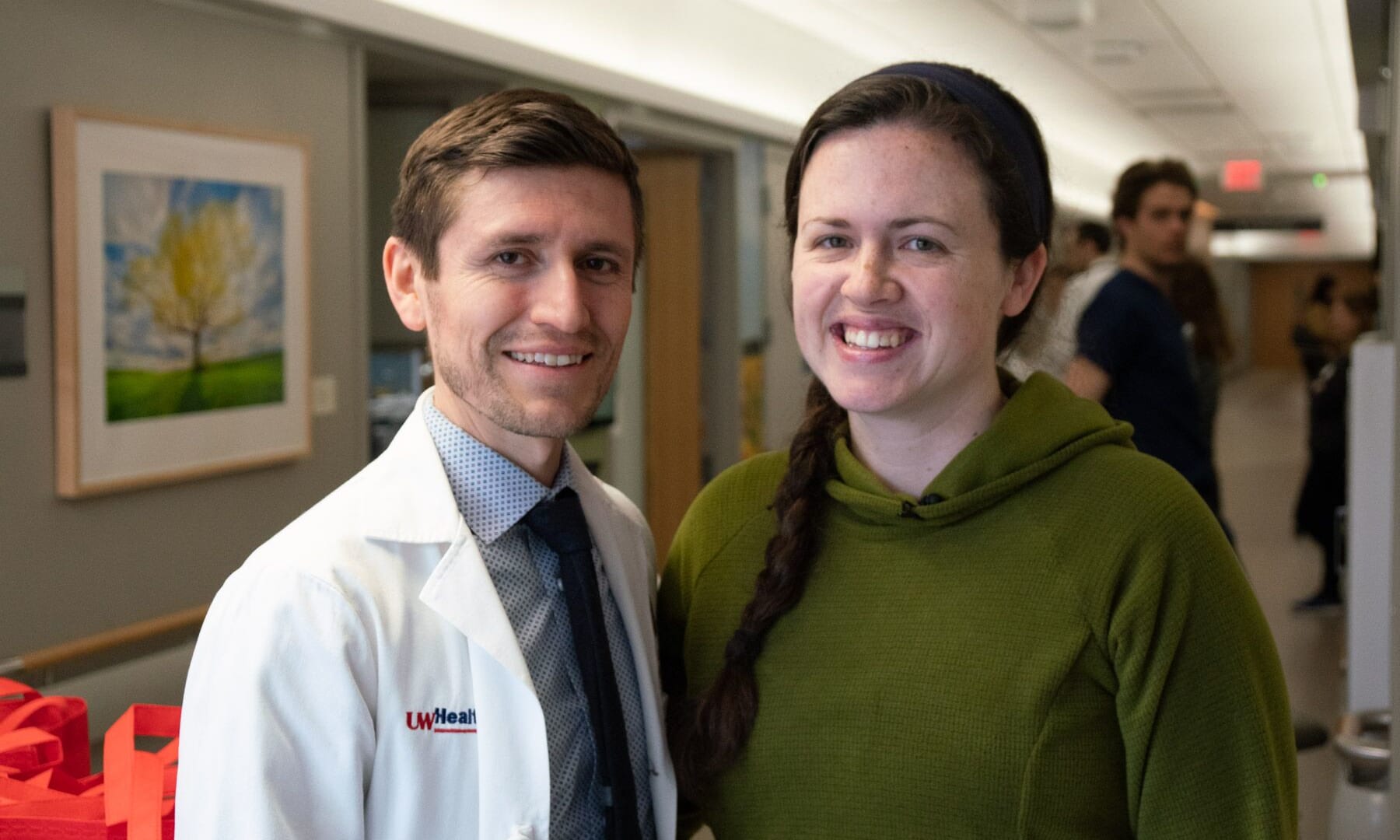 ICU Gift Bags 303178-7768.jpg Emily Miller, right, with stroke neurologist Dr. Erik Tarula.