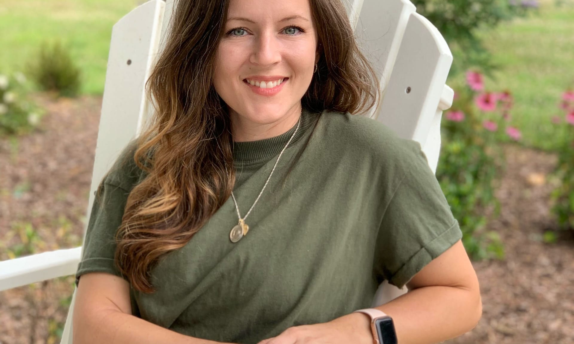 Heather Allsbrooks Heather Allsbrooks smiling outdoors in a chair.