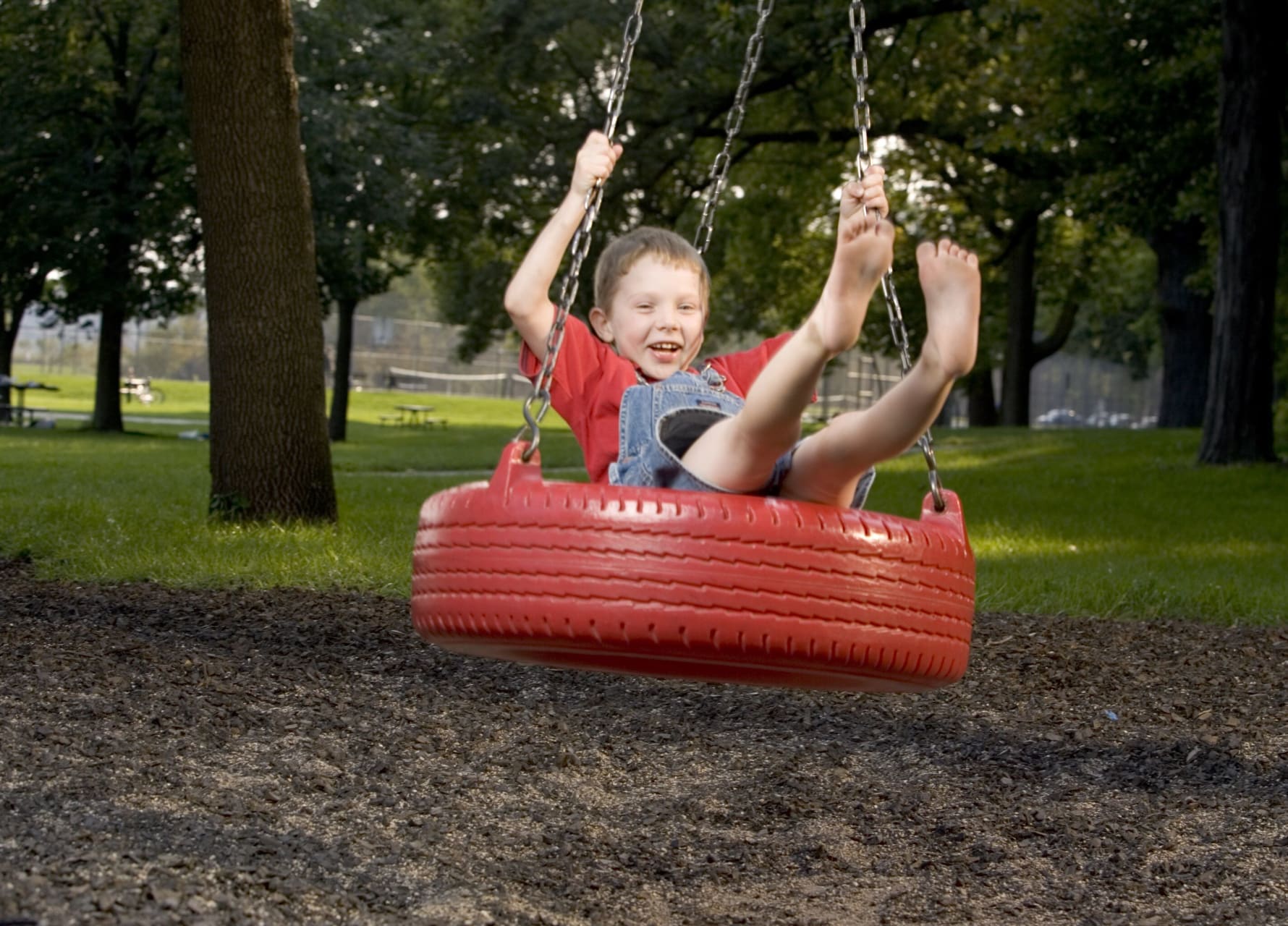 Trevor_2781 Young boy in tire swing