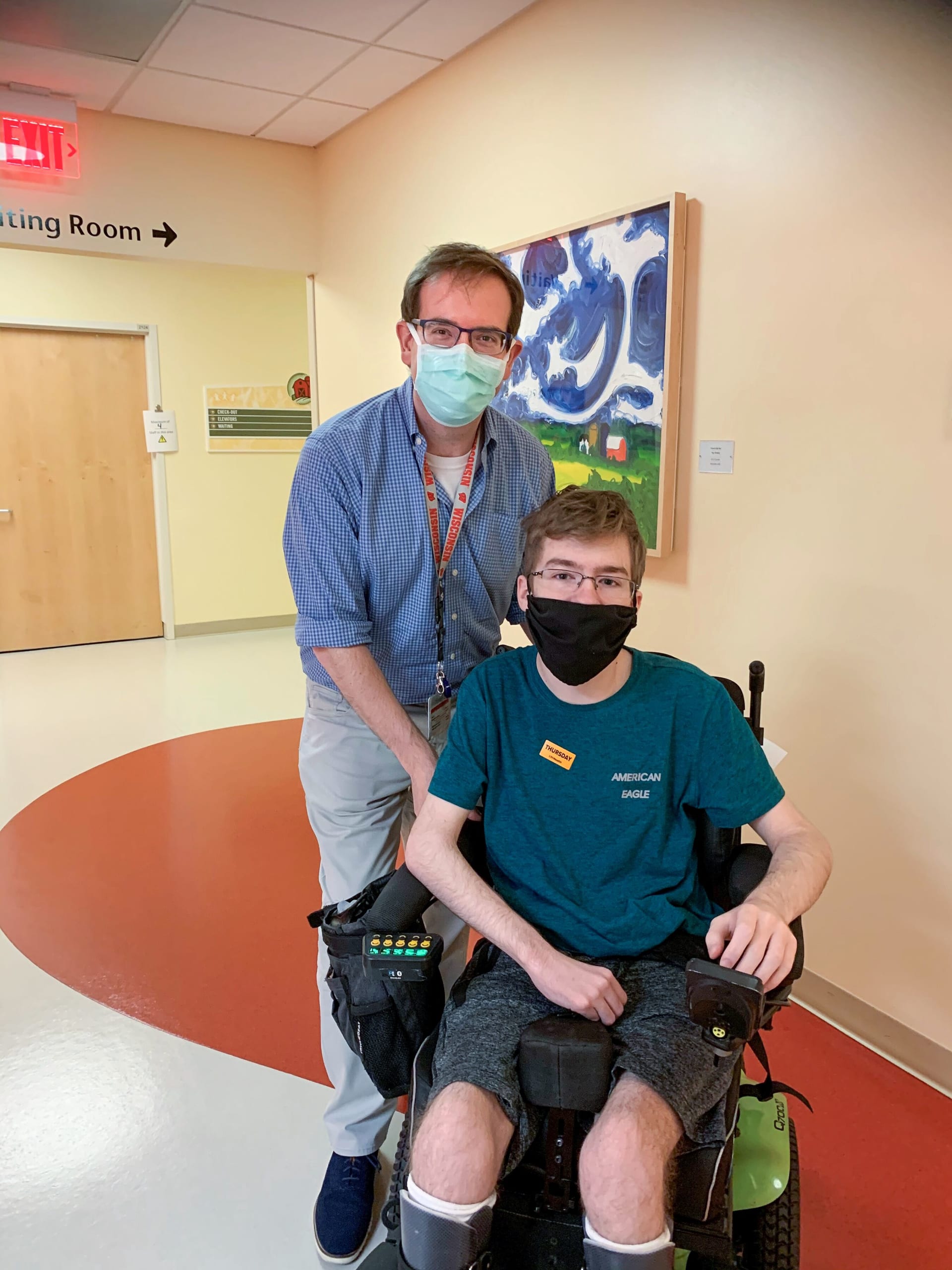 Zach and Stadler Zach with Dr. Stadler, who performed his surgery.