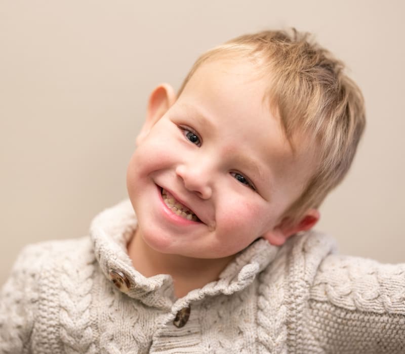 Pfister 631408-4558 Small boy smiling.