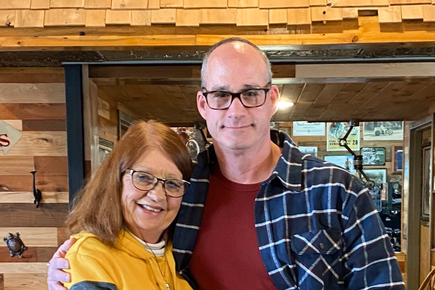 Pat standing next to his pancreas donor's mom, Sally.