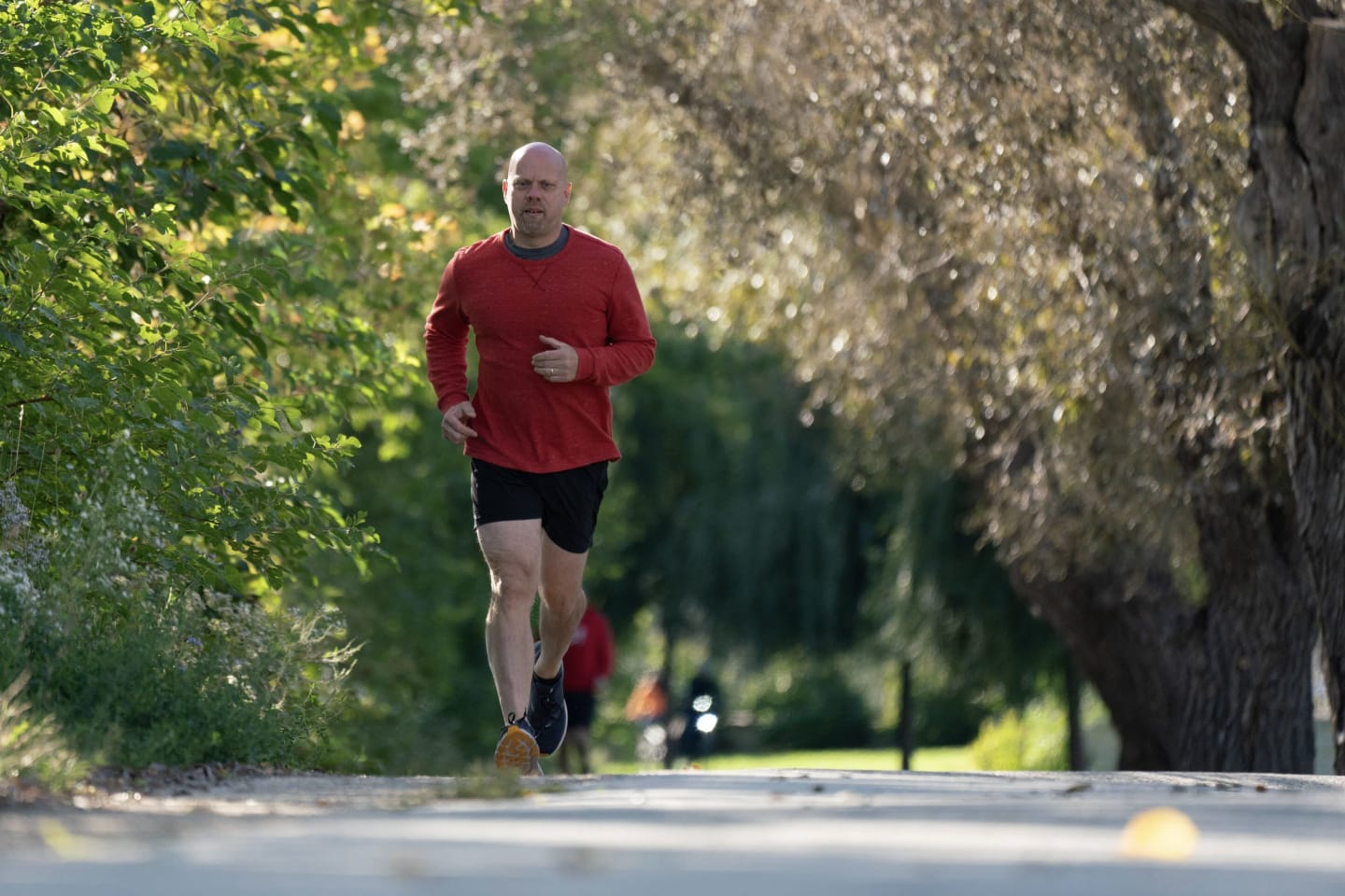 Dave Kunstman running outside.