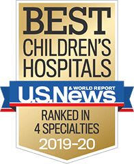 U.S. News & World Report Best Children's Hospitals 2019-20 logo