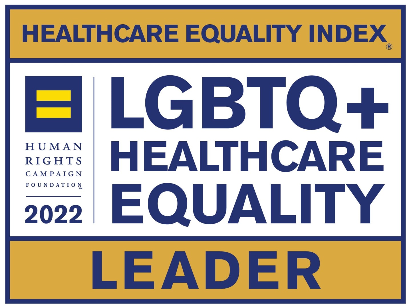 Human Rights Campaign LGBTQ+ Healthcare Equality Leader logo