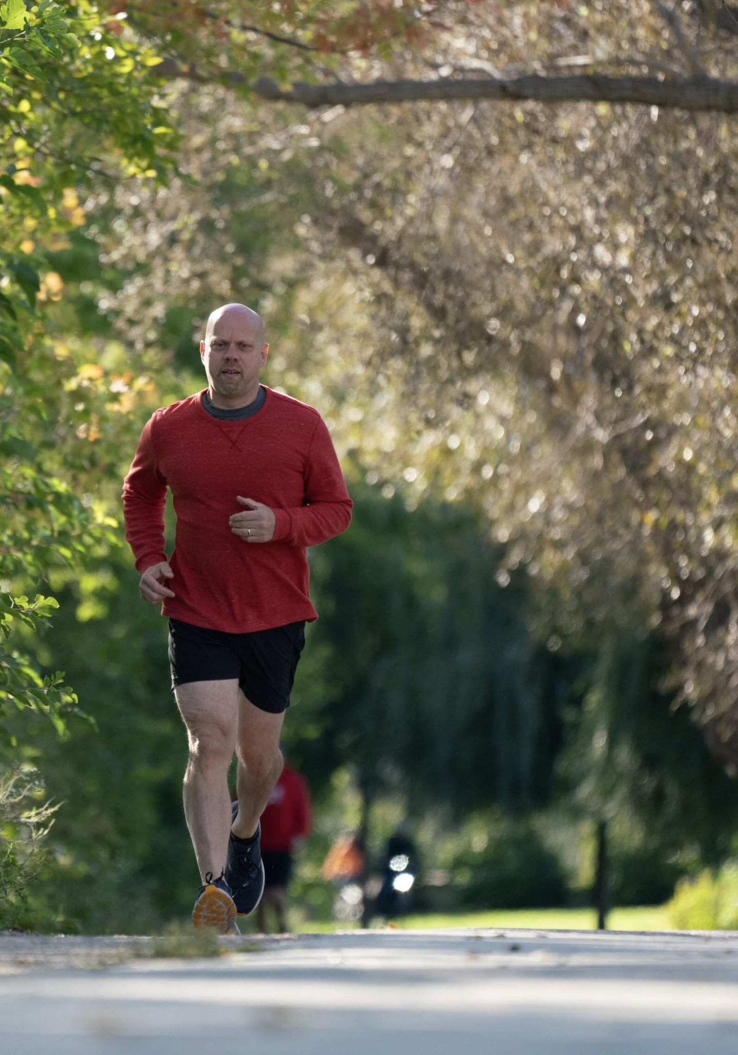 Dave Kunstman running outside.