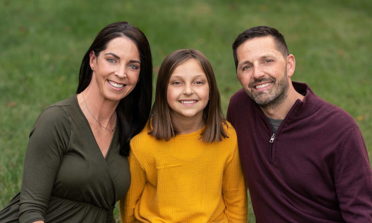 Nicole, Evelyn and Michael Smithback family portrait