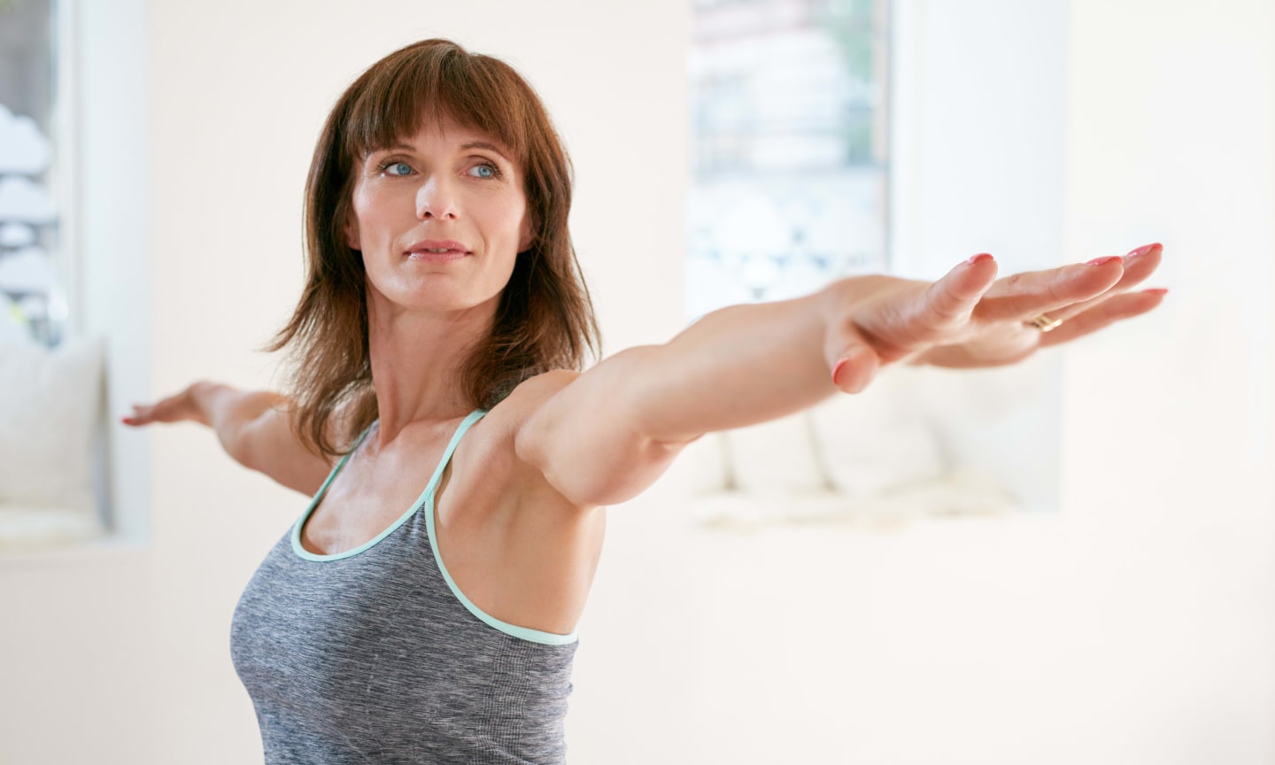 A person doing a yoga pose