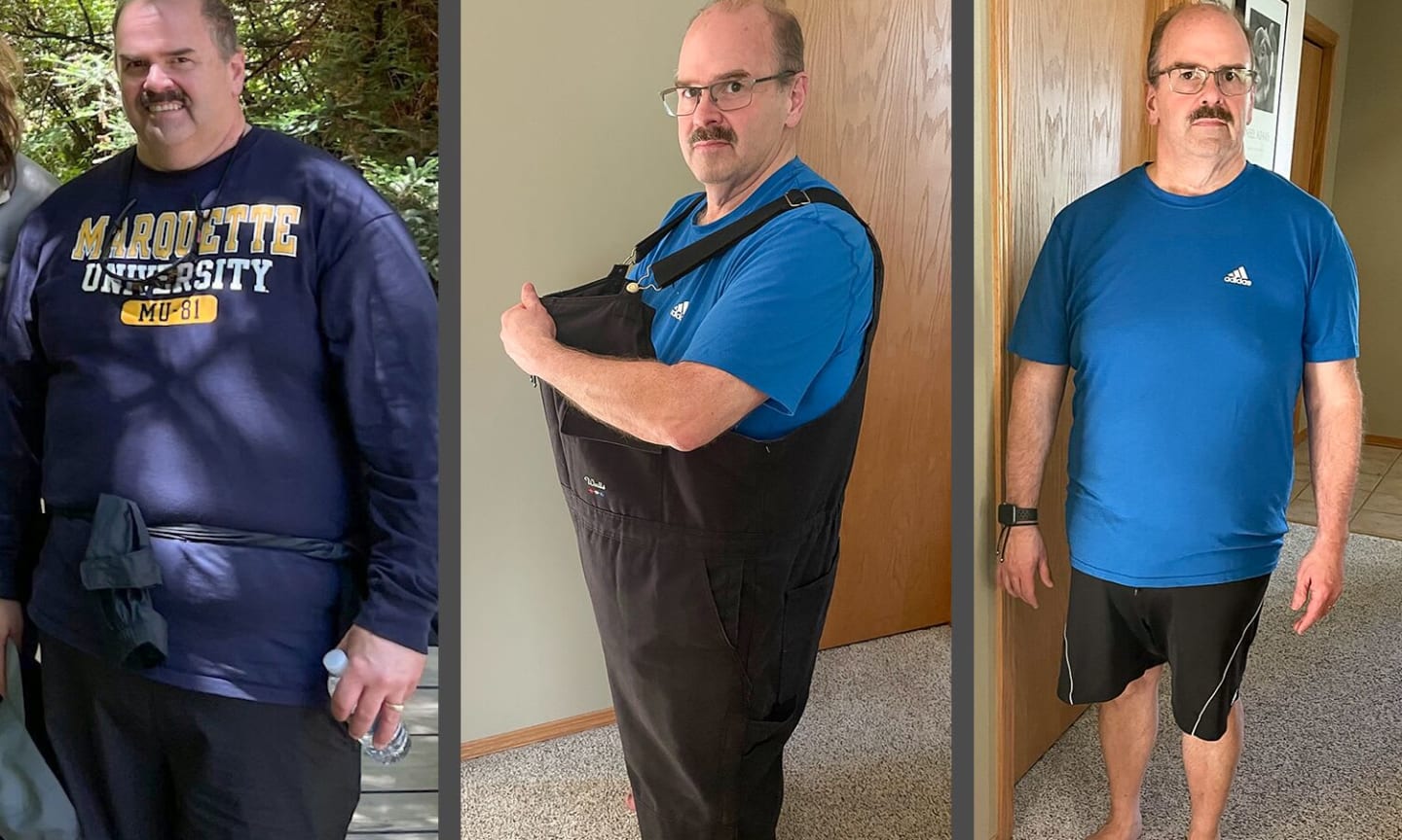 Craig Wilkinson before and after being part of the UW Health Metabolic Weight Management Program