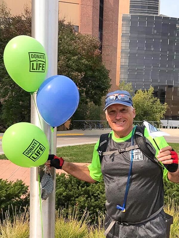 Mark Scotch wearing "Donate Life" attire