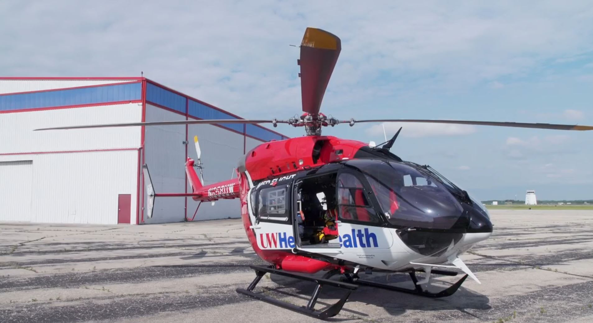 Med Flight Janesville base opens, third base outside Madison | UW Health