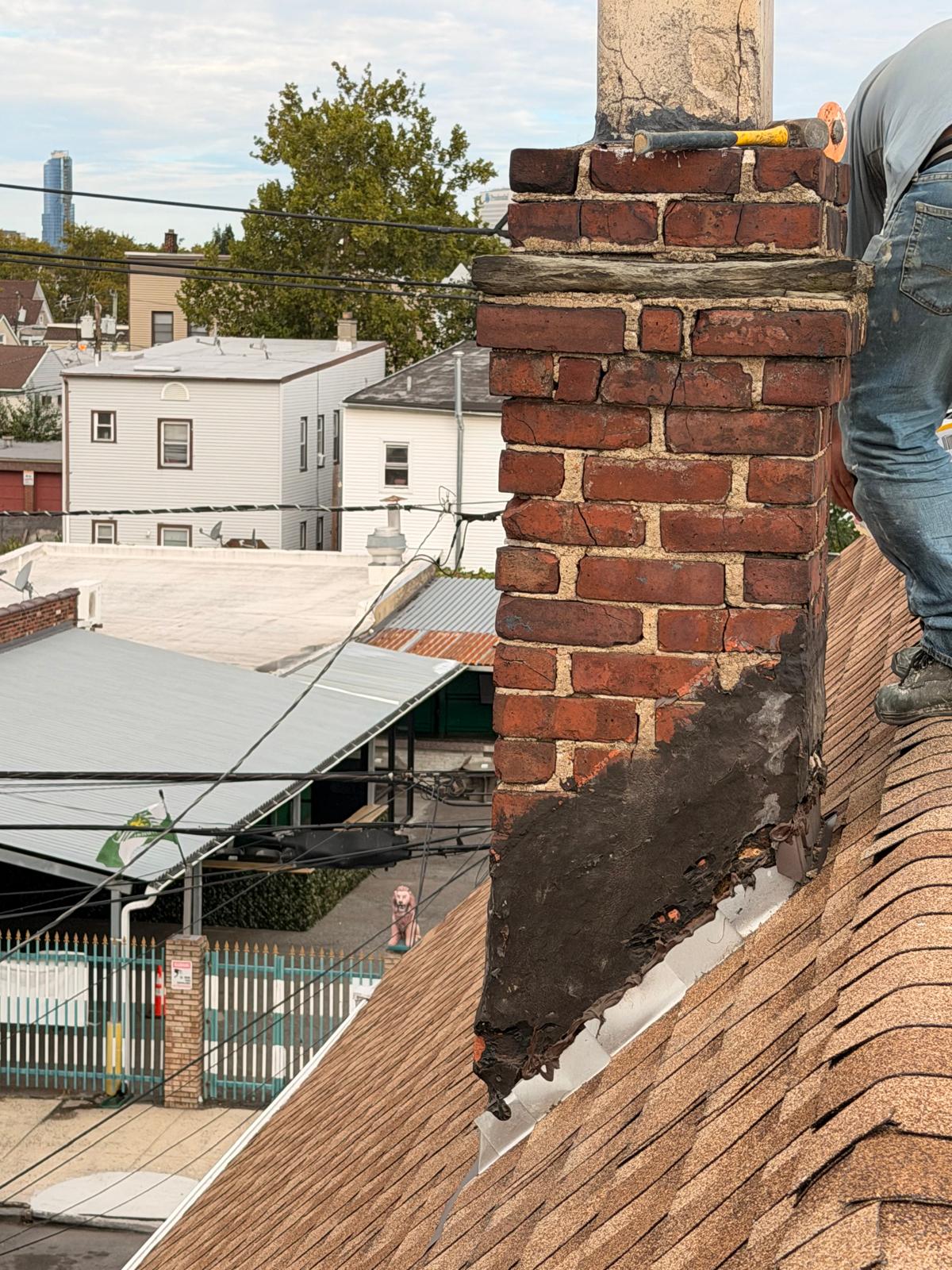 Before — Chimney Rebuild — Newark, NJ