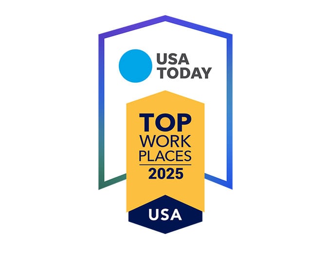 USA Today top work places of 2025 logo