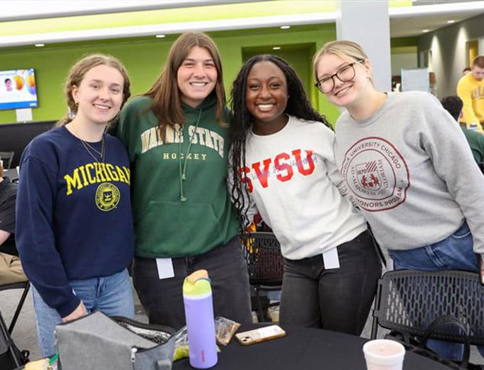 Four smiling UWM Internship team members