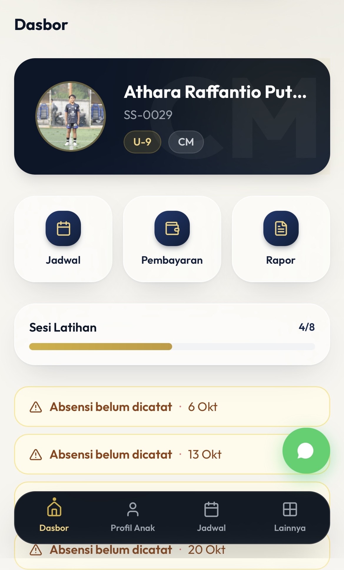 Sixstars Academy - Football Academy Management System