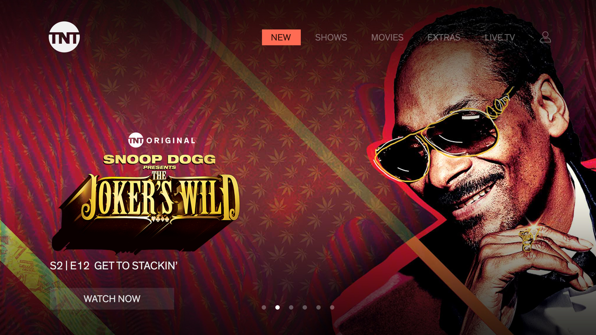 Mock up image before being live on TNT's home page.