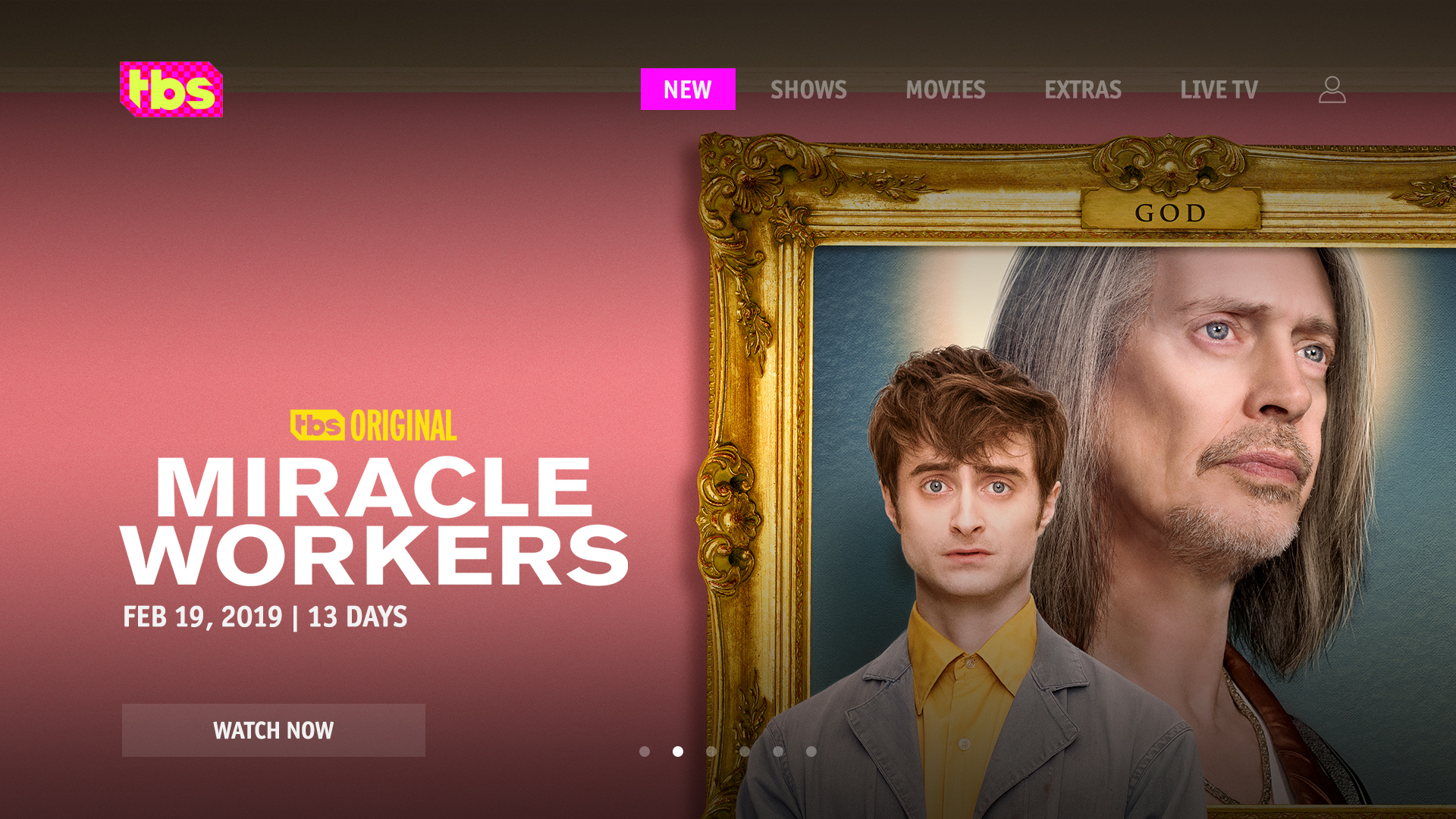 Mock up image before being live on the TBS home page.