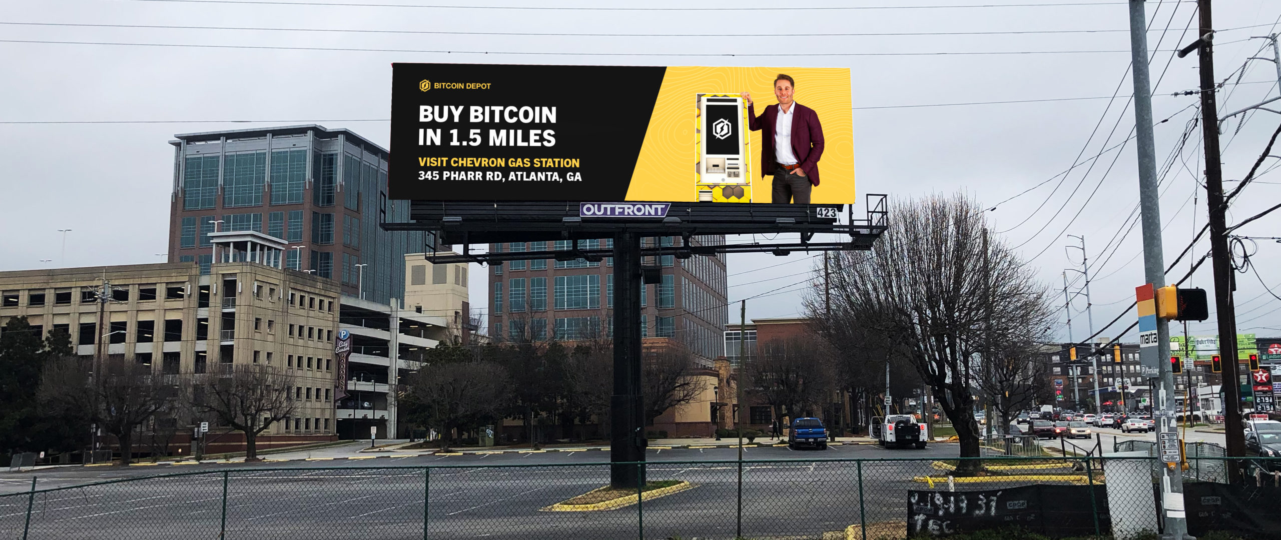 Billboard Design on Lindbergh Road in Atlanta, pre BTM wrap redesign