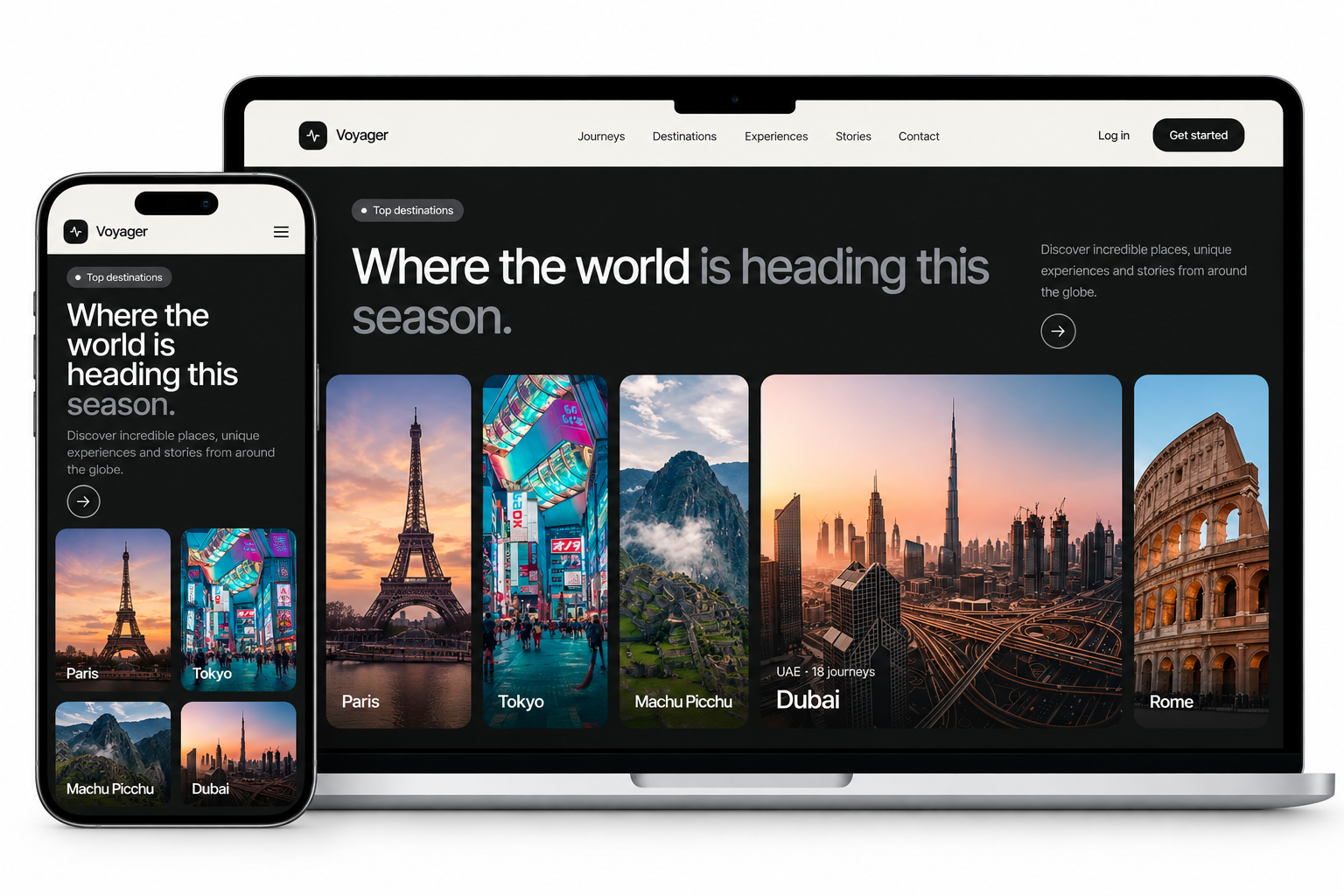 Travel Agency Website Template - Tech Traffic Solutions project