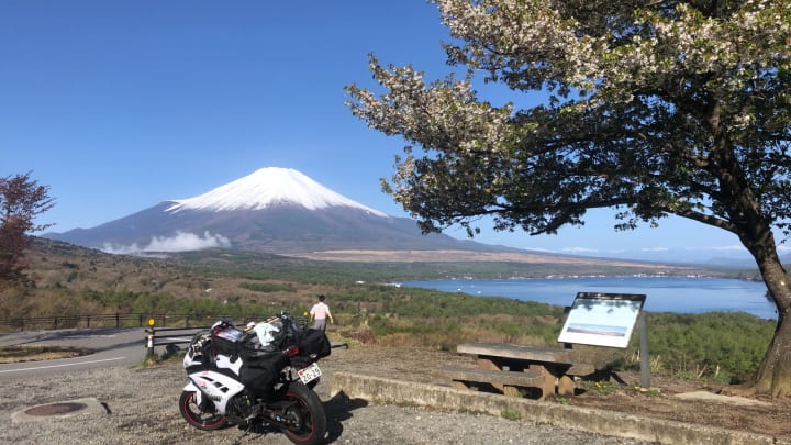 山梨県のツーリングスポット 山中湖