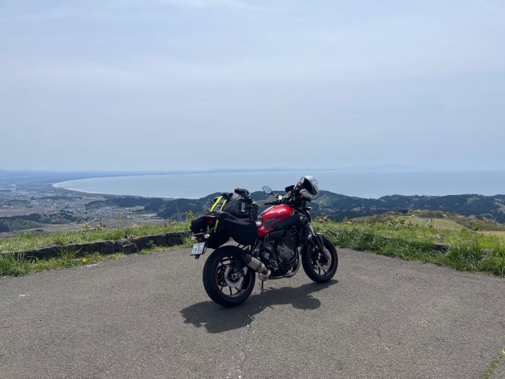 秋田県のツーリングスポット 寒風山回転