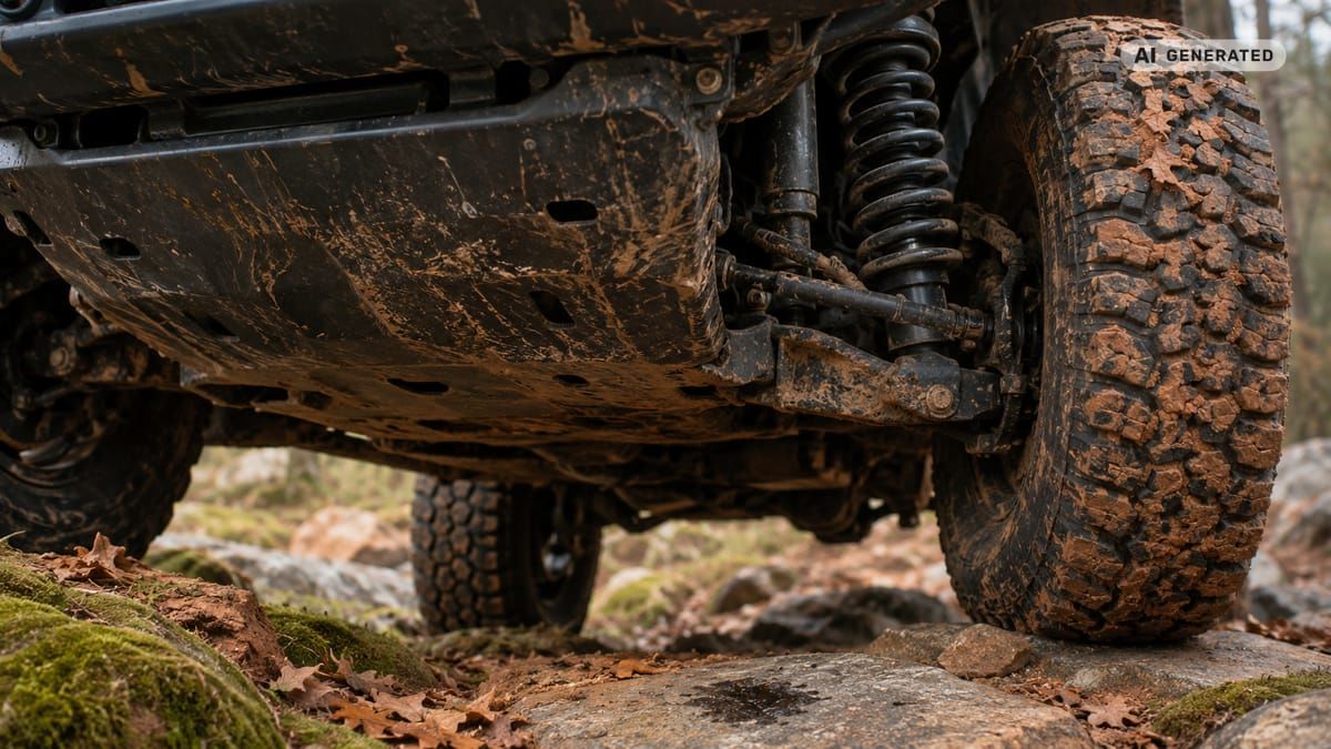 Terénne autá 4x4 na predaj 2026: skutočné offroady vs. SUV s pohonom všetkých kolies (detail) (obrázok vytvorený AI)